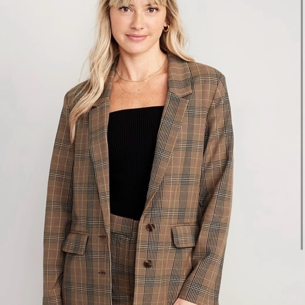 Old Navy - Plaid Brown Women's Blazer